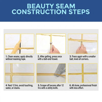 Scellant pour joints de carrelage en époxy à finition cristalline de qualité supérieure, imperméable, pour carreaux en céramique, en porcelaine et en pierre