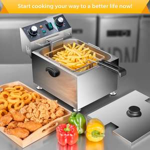 Friteuse électrique commerciale HUAZE 13L/13.7QT avec contrôle de la température et minuterie 1800W 120V pour hôtels et opérations à grande échelle - Product Image 2