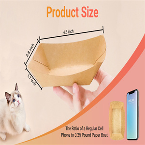 Dùng một lần mèo thực phẩm bát giấy thức ăn vật nuôi bát cho du lịch nhỏ giấy bát cho thực phẩm khô bát cho đi lạc mèo chó ăn trạm - Product Image 3