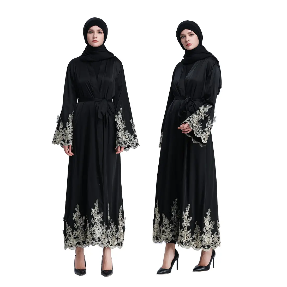 Traditional african dress Special Muslin embroidered lace cardigan robeabaya Dress
