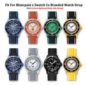 Correas de Reloj de Silicona de Doble Color para Swatch X Blancpain, Correas de Reloj de Goma de 22 mm para Fifty Fathoms, Serie Five Ocean - Product Image 2