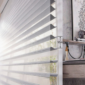 Manufacturer Wholesale Shangri-la <strong>Blinds</strong> High Quality New Style Smart Electric Triple Shade Blackout <strong>Horizontal</strong> Built-in Fabric - Product Image 3