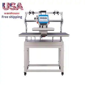 Pneumatic 40x60 220/110V Double Station Large Format Heat Transfer Machine Laser Position Heat Press Machines For T-Shirt