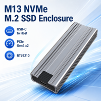 Boîtier SSD NVMe M.2 sans outil, 10 Gbit/s USB 3.2 Gen2, en aluminium, pour disques 2230/2242/2260/2280, boîtier externe portable pour disque dur 8 To, multi-OS