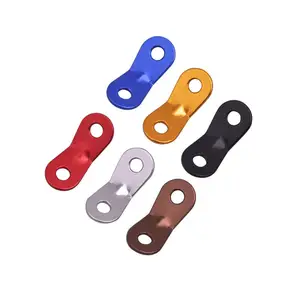 Super Light 6 Color Aluminum Alloy Tent Rope Tensioner Dual Holes Wind Rope Tent Buckle Camping Metal Guyline Cord Adjuster