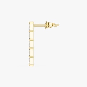 Best Quality Elegant Diamond Vertical Drop Studs for Women with Sparkling CZ <b>Stones</b> for Daily and Party Wear Jewelry for Sale - Product Image 2