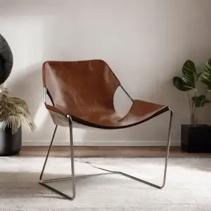 심플한 디자인 Paulistano 의자 라운지 의자 스테인레스 스틸 프레임 거실 가구