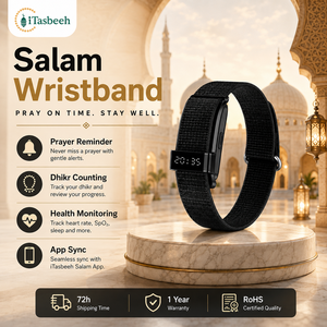 Bracelet Zikr Tasbeeh en acier inoxydable avec suivi du sommeil et moniteur de forme physique pour femmes musulmanes Ramadan - Product Image 5
