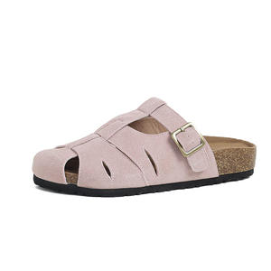 Practicalism – pantoufles Boodles à talon plateforme ajouré en cuir véritable pour femmes, à bout ouvert, à enfiler, pour le printemps/été - Product Image 6