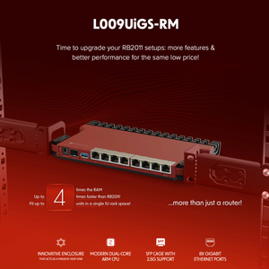 Routerboard Mikrotik L009UiGS-RM con 8 Puertos Gigabit PoE y Puerto SFP de 2.5G, Routers Empresariales L009UiGS-RM - Product Image 4