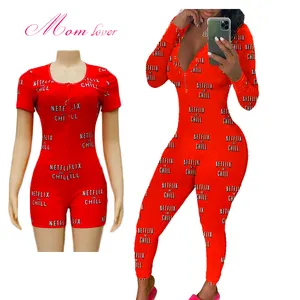 2020 wholesale mom lover women designers netflix and chill onesie adult