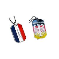 Personnalisé 2D/3D Street Cool Mens Dog Tag Collier Métal Gravé Dog Tags Pendentif Émail Imprimer Nom Id Dog Tags