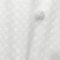 Fábrica fornece diretamente tecido de bordado de algodão guipure branco 100% algodão tecido de renda
