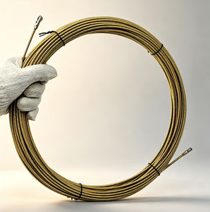 SHUOQI Tige de tirage <span class=keywords><strong>électrique</strong></span> en acier doré de bonne qualité, <span class=keywords><strong>50M</strong></span> 4mm, pour câbles et fils - Product Image 1