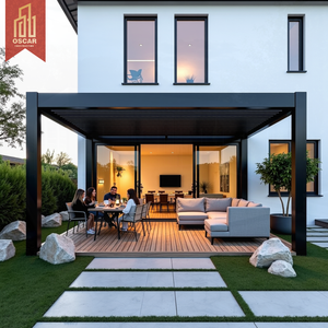 Pergola extérieure en aluminium imperméable, bioclimatique, à lames orientables, auvents solaires, patio, <span class=keywords><strong>terrasse</strong></span>, serres, pergola moderne <span class=keywords><strong>de</strong></span> luxe - Product Image 1