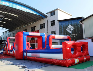 Ngoài trời thương mại quân sự khổng lồ <span class=keywords><strong>Inflatable</strong></span> tấn công khóa học <span class=keywords><strong>Inflatable</strong></span> nhảy Bouncer với trượt cho bên hoạt động cho thuê - Product Image 3