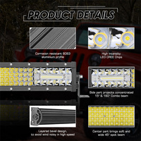 Barre lumineuse LED de 19 pouces pour la conduite en brouillard, montage sur le pare-chocs avant inférieur du véhicule, 12V, barre lumineuse LED auxiliaire tout-terrain pour voitures