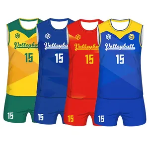 OEM Custom Volleyball Clothes Sleeveless Jerseys Sets Sublimate Volleyball Uniforms