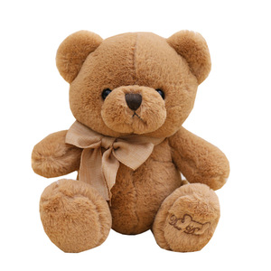 Orsacchiotto Classico con Papillon, Peluche Marrone e Bianco, Morbido <span class=keywords><strong>Orso</strong></span> <span class=keywords><strong>Seduto</strong></span>, Bambola Imbottita, Regalo per Bambini e Neonati, San Valentino, Compleanno - Product Image 5