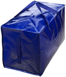 Customized full color printing heavy duty outdoor travel PP woven laminated shopping storage bag with zipper