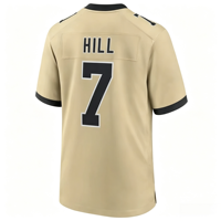 Jahitan Berkualitas Terbaik Dapat Disesuaikan # 41 KAMARA # 12 OLAVE # 7 HILL  Jersey Sepak Bola Amerika