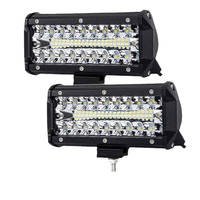 7 "120w voiture LED travail barre lumineuse Combo faisceau feux de conduite pour camion 4WD moto rampe 12V 24V Auto antibrouillard voiture accessoires