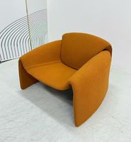 Moderner Minimalistischer Krabbenförmiger Akzentstuhl, Designer Bouclé-Stoff Einzelsofa, Luxuriöser Freizeitsessel für Wohnzimmer und Balkon