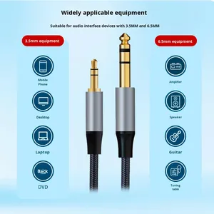 Câble audio mâle 3.5mm avec gaine en PVC pour téléphones mobiles ordinateurs amplificateurs mélangeurs ordinateurs portables et connexions de guitare - Product Image 3