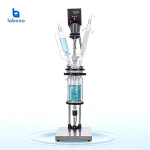 Laboao 1L 2L 5L Mini kimyasal reaktör Lab ceketli cam reaktör - Product Image 1
