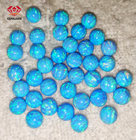 Perles d'opale synthétique Qianjian en gros, 4-10 mm, pierres cabochons créées en laboratoire, pierres précieuses en vrac pour la fabrication de bijoux, traitées thermiquement