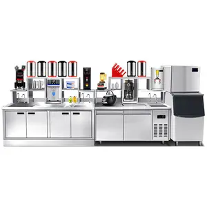 Milk Tea Counter Bar Bubble Tea Machine Shop Working Table All Set Bubble Tea Equipment