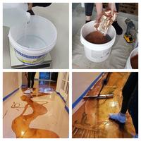 Résine époxy liquide métallique URBVO, modèle très demandé, pour sols de garage, moule en silicone pour résine époxy, effets visuels, revêtement transparent