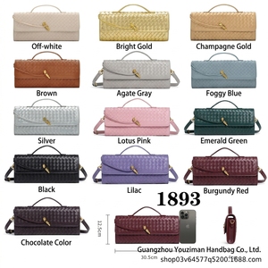 Borsa a <span class=keywords><strong>tracolla</strong></span> in pelle intrecciata con patta, versatile, orizzontale, da sera, per donna - Product Image 5