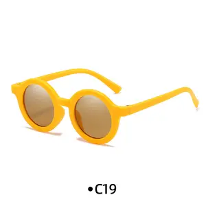 نظارات شمس صبيانية مرنة للجنسين, الأكثر مبيعًا ، مستديرة الشكل ، كلاسيكية ، للأولاد ، للأطفال ، 2020