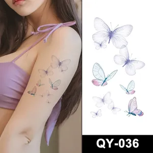 QY darkness tattoo sticker kits disposable tattoo ins wind snake flowers AK personality female genital tattoos