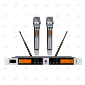Sistema de Micrófono Inalámbrico XLR Dinámico de Doble Canal EIF-2000 con Cancelación de Ruido, Señal Estable y Sonido Nítido para Fiestas y Bodas - Product Image 2