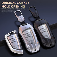 Nouvelle conception de luxe, supercar, alliage de zinc, résistant aux rayures, housse de clé personnalisée, porte-clés en métal, télécommande intelligente, accessoires automobiles
