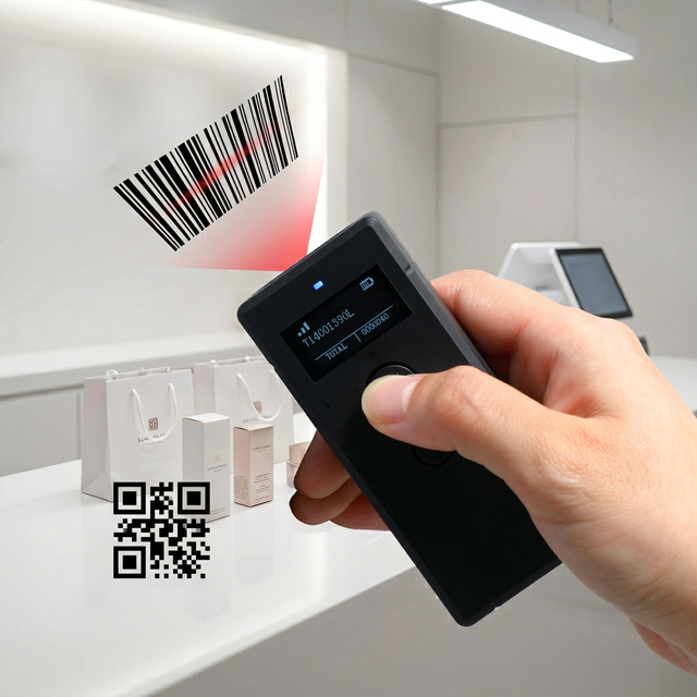 BX20 Handheld Portable Mini Barcode Scanner Wireless 2d BT 1D/2D Bar Code Reader QR Code Scanner PDF417 for Express Logistics