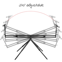 Nouveau Modèle Amélioré Support Pliable 270 Réglable en Alliage d'Aluminium Canne à Pêche Trépied 4 Pieds Porte-Canne Portable Rod Pod Carpe