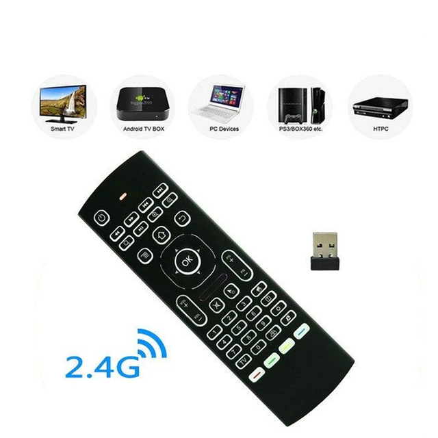 Factory Direct Backlit MX3 Air Fly Mouse 2.4G Google Voice Wireless Remote Usb Keyboard for Android Tv Box