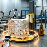 Automatische Paletten-Stretchfolienwickelmaschine mit Kabelloser Fernbedienung und Automatischem Folienabschnitt für Lagerbetrieb