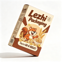 Scatola di Cartone Ondulato di Alta Qualità per Cereali a Forma di Serpente, Confezione Personalizzata Stampata e Pieghevole