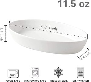 Custom Kitchen Bakeware Porcelain Ramekins Deep Oval Roaster Oval Au <strong>Gratin</strong> Baking <strong>Dishes</strong> - Product Image 2