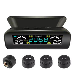 Solar Powered Wireless Digital Tire Monitor System 4 Internal Sensor Automobile Monitoring <b>TPMS</b>-02 Digital Tire Monitor - Product Image 4
