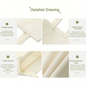 Bolsas de Compras Promocionales Reutilizables con Logotipo Personalizado, Impresas por Sublimación, Bolsas de Tela de Poliéster y Algodón Lisas - Product Image 2