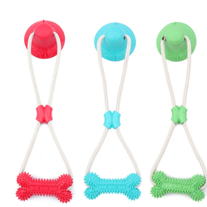 Nuevo diseño interactivo divertido juguetes para masticar mascotas con ventosa Limpieza de dientes de perro masticar huesos de perro juguetes para mascotas perros - Product Image 1