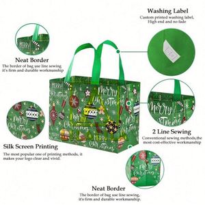Sacs fourre-tout en PP laminé non tissé réutilisables de style personnalisé OEM pour la promotion - Product Image 2
