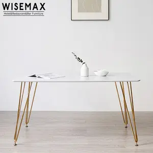 Wisemax Meubels Hot Sale Nordic Modern Luxe Eettafel Stoelen Thuis Metalen Eettafel Restaurant Eettafel Set