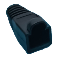 Hochwertige IP20-zertifizierte RJ11-Buchsen-Flachsteckerabdeckung Cat5e Cat6 Netzwerk-Modularstecker-Schutzabdeckung Zugentlastung PVC 12V