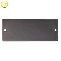 Plaque de lettres de meubles en cuivre antique, logo rectangulaire personnalisé, étiquette métallique avec vis